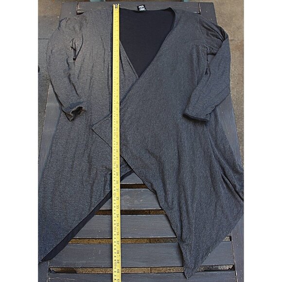 Majestic Filatures Paris - Cotton Cashmere Reversible Cardigan, Black Grey Med - Picture 5 of 6